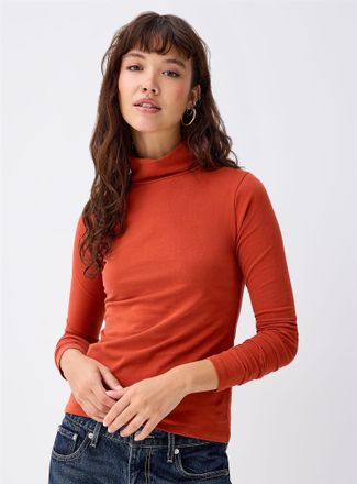 Twik Womens Brushed jersey turtleneck T-shirt Slim fit