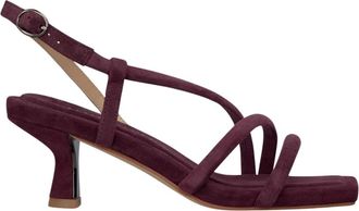 Alma En Pena Mini su&egrave;de sandaal - Dames - Sandalen met hakken - Rood - 39 EU - Su&egrave;de - Schoenen