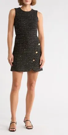 BCBGeneration Lurex Sleeveless Minidress in Black Multi at Nordstrom Rack, Size 10
