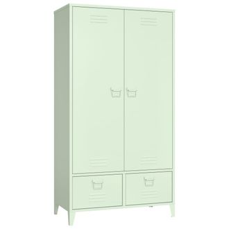 Happy Garden Armario con perchero en metal verde tilo 180cm