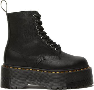 Dr. Martens Black 1460 Pascal Max Pisa Chunky Sole Leather Ankle Boots