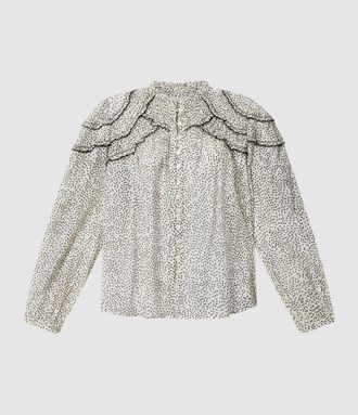 Isabel Marant Top Christa Ecru Black