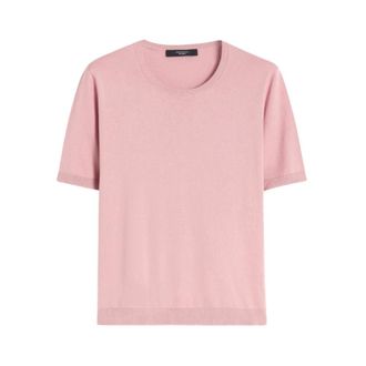 Max Mara Round-neck Knitwear, female, Pink, Size: XS Wkdgabarra Round-neck Knit