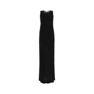 Saint Laurent Maxi Dresses, female, Black, Size: S Abito