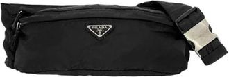 Prada Pre-owned Leather prada-bags - Dames - Vintage Heuptassen - Zwart - ONE Size - Vintage