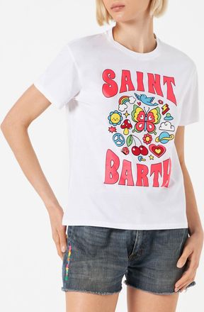 MC2 Saint Barth Woman Cotton T-shirt With Saint Barth Print
