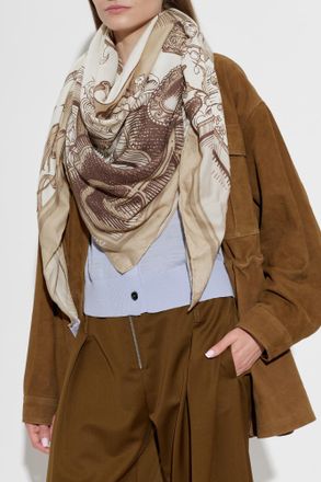 Burberry Cashmere Scarf, Unisex, Beige