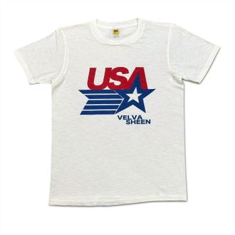 Velva Sheen Mens Usa Vs Graphic Tees In White