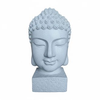 Relaxdays Relaxdays Cabeza De Buda 70x45x45 Cm - Decoraci&oacute;n Zen Sal&oacute;n/jard&iacute;n, Resistente A La Intemperie Y Heladas, Blanca