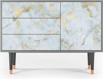 StoryZ Aparador blanco claro 3 cajones y 1 puerta L 115 cm