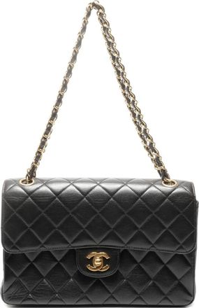 Chanel 1996-1997 Double Flap quilted shoulder bag - Zwart