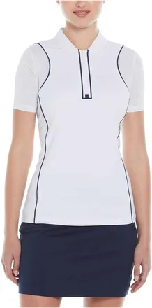 Original Penguin Dames/Dames Contrast Boorden Regelmatig Golf Poloshirt (Helder wit)