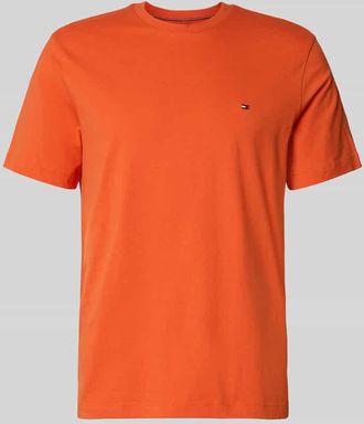 Tommy Hilfiger Regular Fit T-Shirt aus reiner Baumwolle in Orange, Gr&ouml;&szlig;e XXL