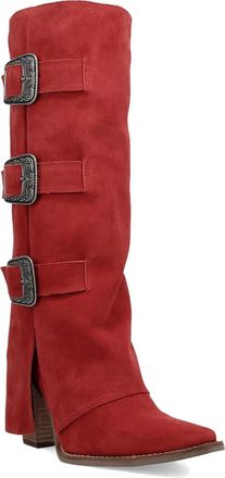 Dingo Buckle Bunny Knee High Western Boot in Red at Nordstrom, Size 6.5