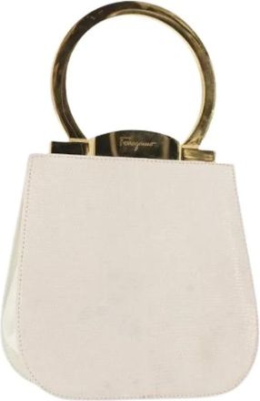Ferragamo Pre-owned Handbags, female, White, Size: ONE SIZE Pre-owned Leather handbags
