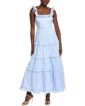 English Factory Open Back Ruffled Maxi Dress