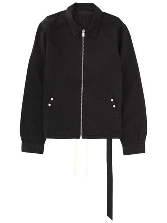 Rick Owens Zipfront Boxy Cotton Strap Jacket