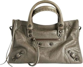 Balenciaga Tote Bags, female, Green, Size: ONE SIZE Le City Small