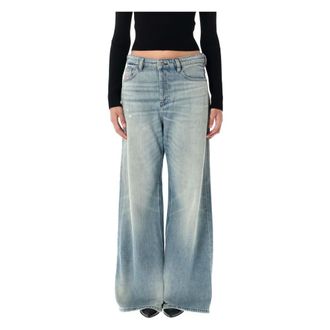 Diesel Wide Jeans, female, Blue, Size: W25 Vintage Relaxed Denim Jeans