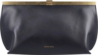 Anine Bing Anine Clutch - Dames - Clutches - Zwart - ONE Size - Katoen - Tassen