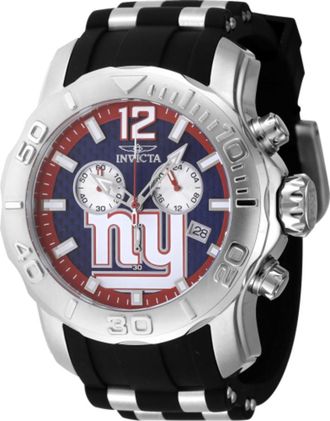 Invicta NFL New York Giants Chronograph GMT Quartz Blue Dial Mens Watch 48006