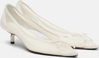 Jacquemus Salones Tourni de malla con piel