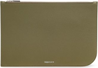 Alexander McQueen Tas Sling Groot - Heren - Clutches - Groen - ONE Size - Leer - Tassen