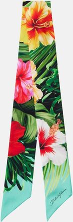 Dolce & Gabbana Floral silk twill scarf