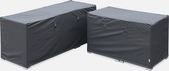 Sweeek Sweeek - Funda Para Muebles De Jard&iacute;n Napoli Y Vittoria, Set De 2, Napoli / Vittoria, Gris Oscuro, 253x83x66 Cm