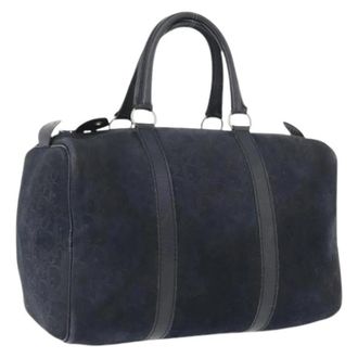 Dior Pre-owned Vintage Boston Bag - Dames - Vintage Weekendtas - Blauw - ONE Size - Leer - Vintage