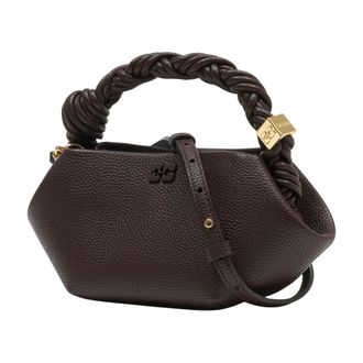 Ganni Bou Mini Top Handle Bag - Brown