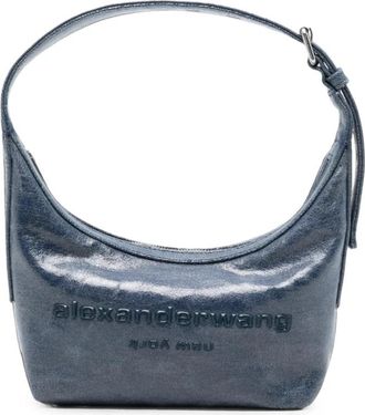 Alexander Wang Punch Small Shoulder - Dames - Schoudertassen - Blauw - ONE Size - Katoen - Tassen