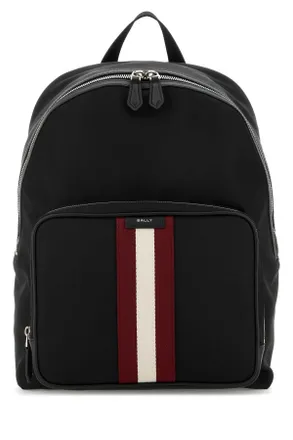 バッグ Bally hinging backpack Bally Pennant Monogram Leather Backpack Brown at CareOfCarl.com