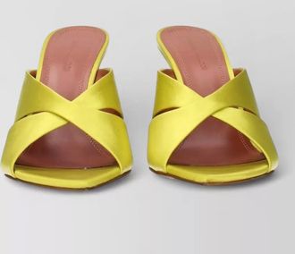 Amina Muaddi satin stiletto mules