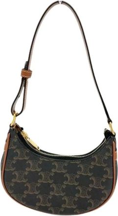 Celine Pre-owned Shoulder Bags, female, Brown, Size: ONE SIZE Pre-owned Canvas Shoulder Bag