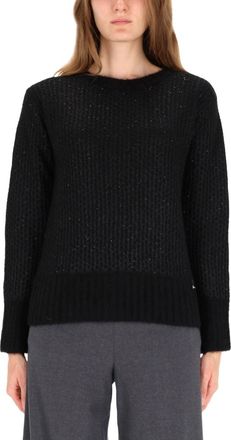 Herno Metallic Effect Sequin Jersey-Donna