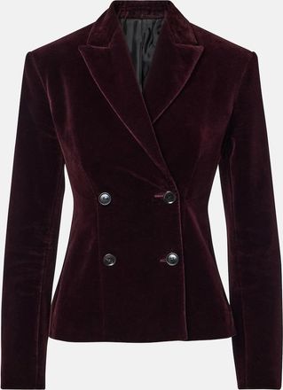 Alaia Ala&iuml;a Double-breasted cotton velvet jacket