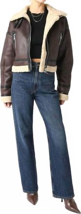 Olivaceous Kendall Cropped Jacket In Brown Camel