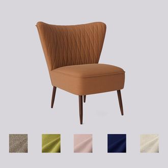 Swoon Editions Swoon | Quin | Armchair | Orange | Soft Wool | W: 71 cm D: 73 cm H: 83 cm