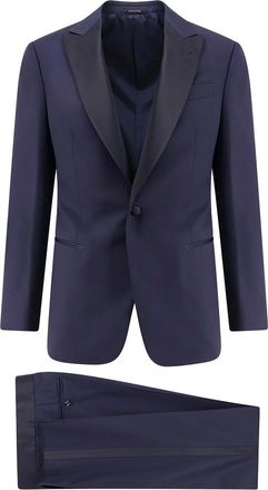 Giorgio Armani Virgin wool smoking with satin profiles