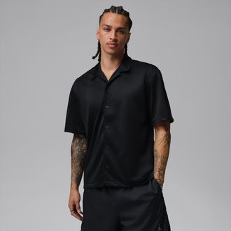 Nike Jordan Mens Jordan Brooklyn Festival Button-Down Top in Black | IF1957-010