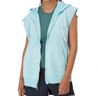 Champion Womens French Terry Sleeveless Hoodie In Frosted Turquoise
