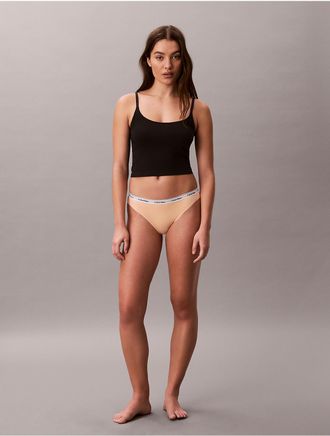 Calvin Klein Womens Icon Logo Bikini - Orange - XL