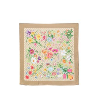 Gucci GG Floral-print Silk Scarf