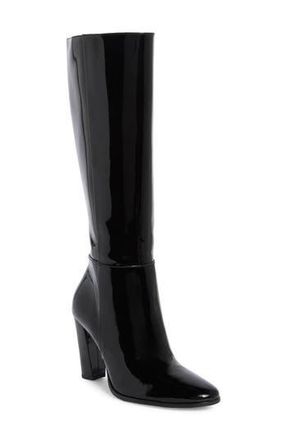 Reformation Aurelie Knee High Boot in Black Patent at Nordstrom Rack, Size 7.5