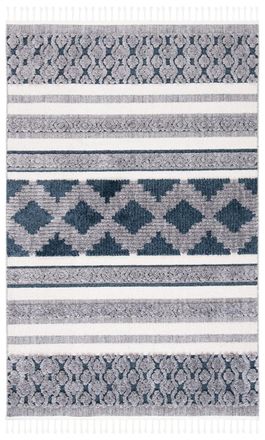 Safavieh Alfombra poli&eacute;ster neutrale/blu 122 x 183 cm