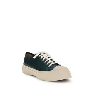 Marni Mens Black Calf Leather Bos Taurus Platform Sneakers
