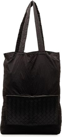 Bottega Veneta 2012-2023 Intrecciato and Nylon Foldable tote bag - women - Nylon - One Size - Black