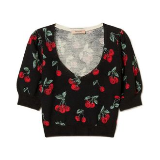 Twinset V-neck Knitwear, female, Multicolor, Size: M V-neck Knitwear