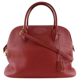 Herm&egrave;s Pre-owned Bolide Bag - Dames - Pre-owned - Rood - Maat: ONE Size Leer
